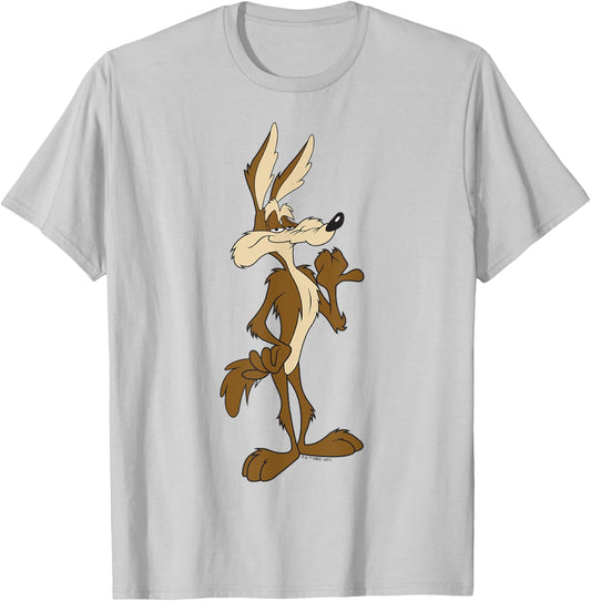 Looney Tunes Wile E. Coyote Confident Stance T-Shirt - T-Shirt | Ash