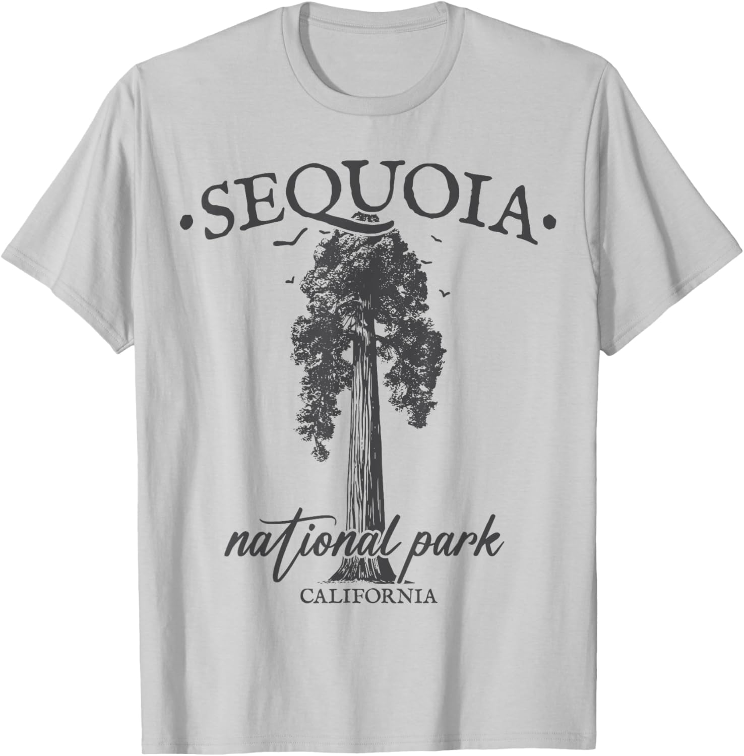 Sequoia National Park Tree Hiking Nature retro Trees vintage T-Shirt - T-Shirt | Ash