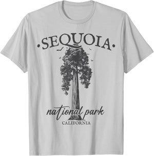 Sequoia National Park Tree Hiking Nature retro Trees vintage T-Shirt - T-Shirt | Ash