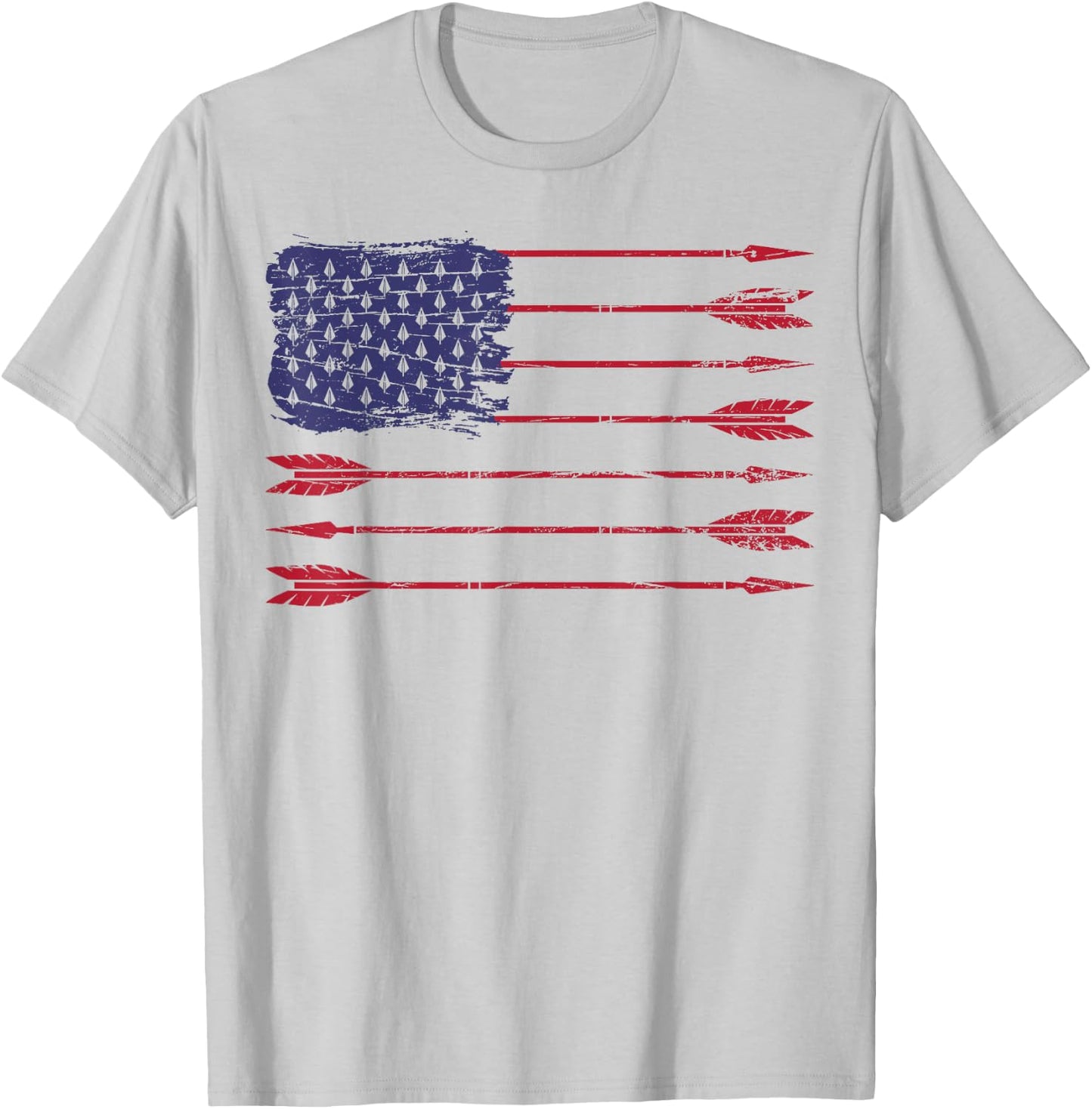 American Flag Arrow Archery Bowhunting Gifts Archer Hunter T-Shirt - T-Shirt | Ash