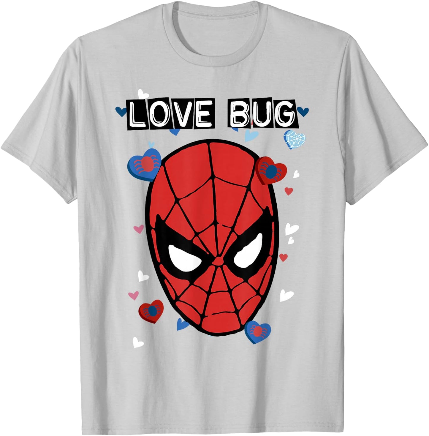 Marvel Valentine's Day Spider-Man Love Bug Portrait Small T-Shirt - T-Shirt | Ash