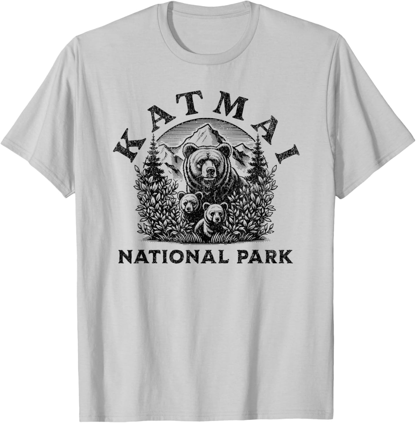 Katmai National Park T-Shirt - T-Shirt | Ash