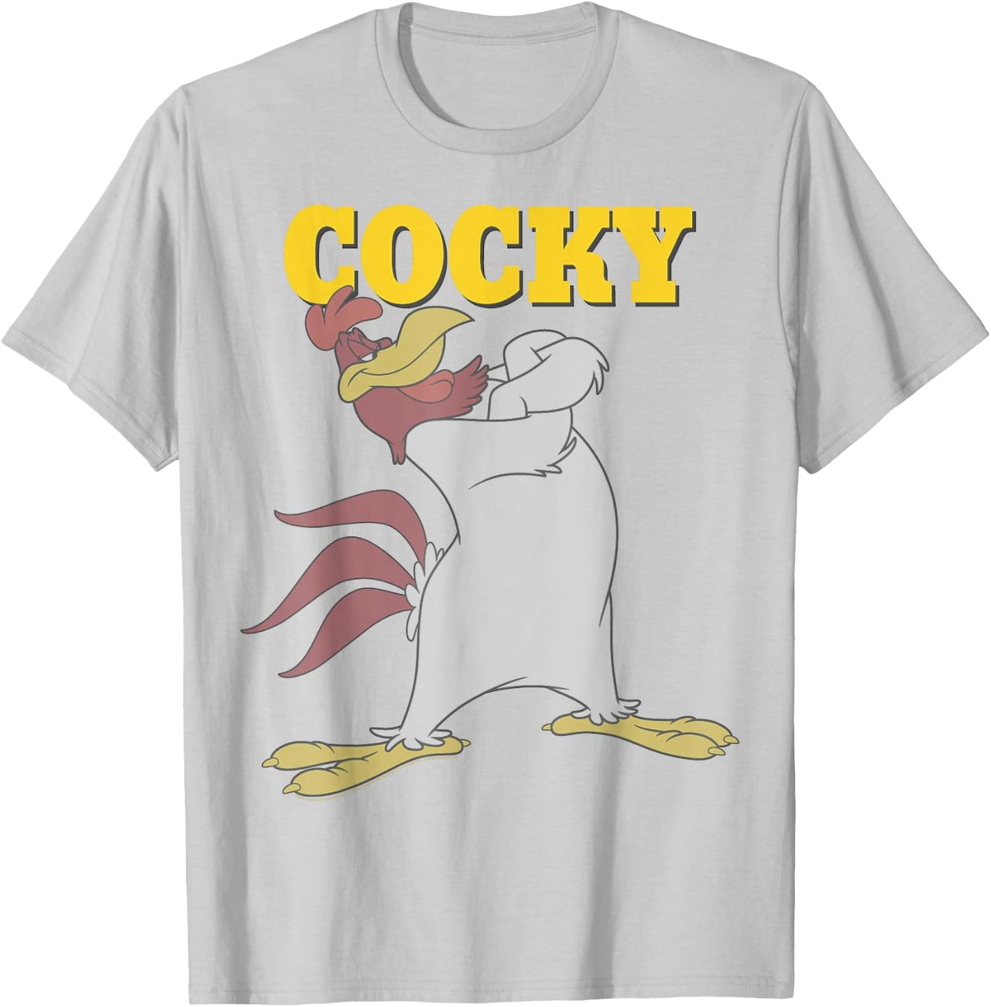 Looney Tunes Foghorn Leghorn Cocky Portrait Small T-Shirt - T-Shirt | Ash