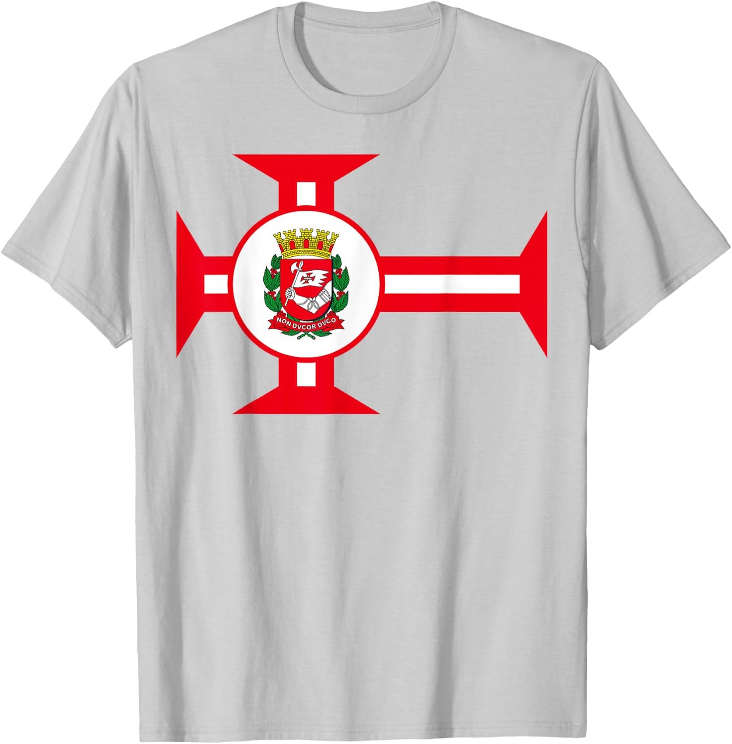 Sao Paulo Brazil Flag Banner T-Shirt - T-Shirt | Ash