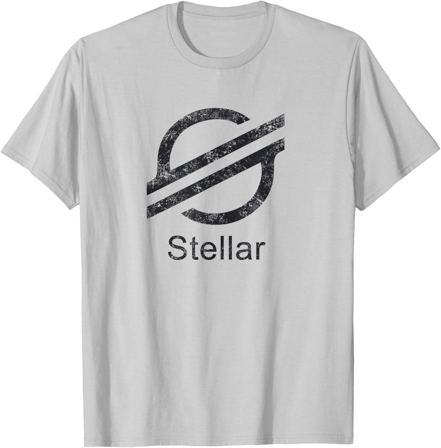 STELLAR LUMENS XLM Crypto Blockchain Token Dark Logo T-Shirt - T-Shirt | Ash