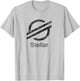 STELLAR LUMENS XLM Crypto Blockchain Token Dark Logo T-Shirt - T-Shirt | Ash