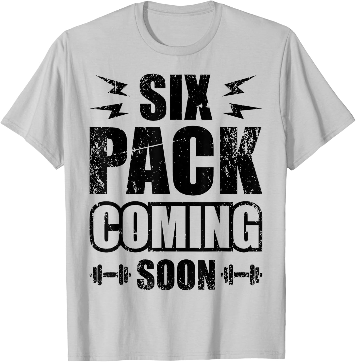 Six Pack Coming Soon T-Shirt - T-Shirt | Ash