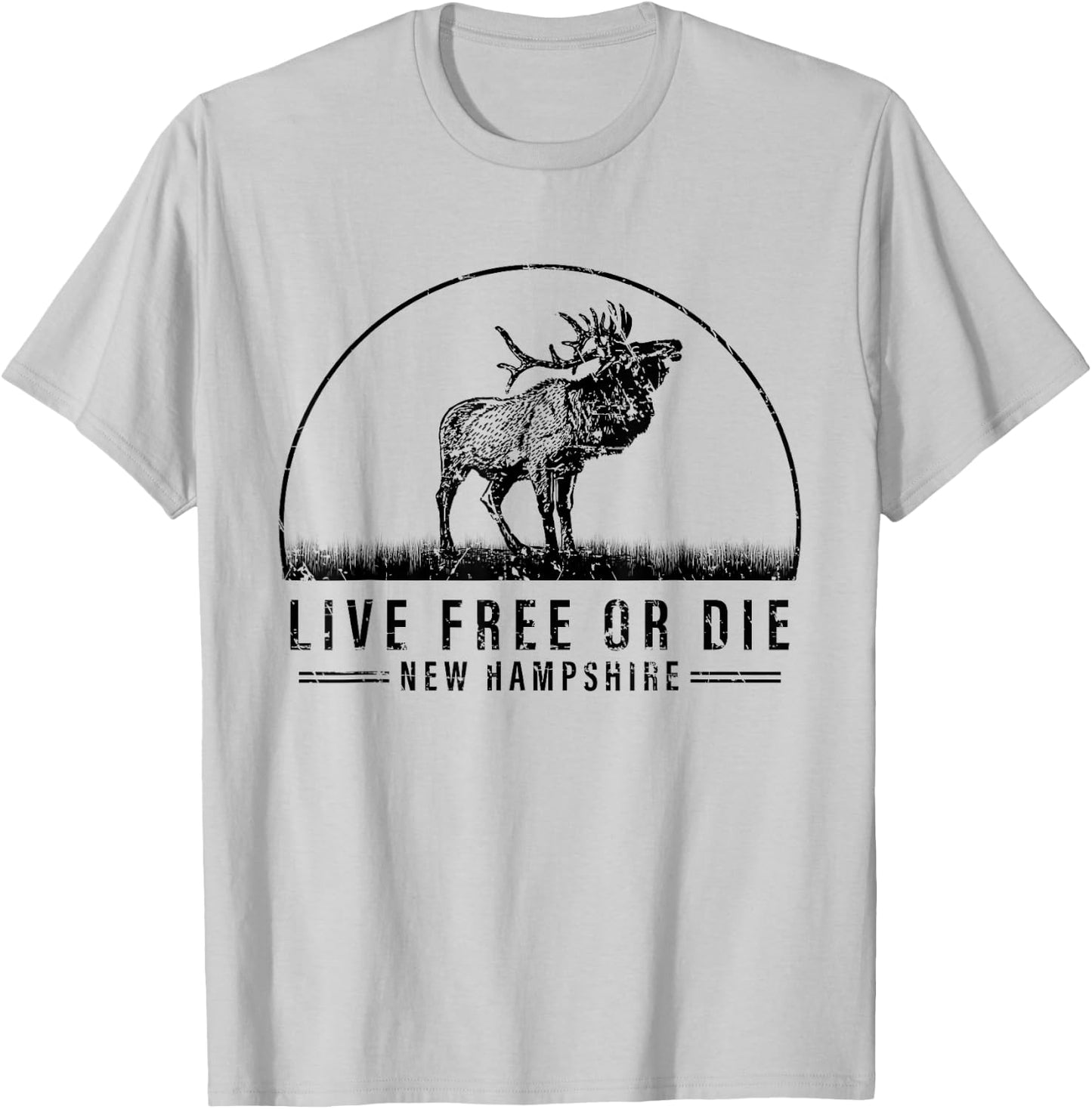 Live Free Or Die New Hampshire T-Shirt - T-Shirt | Ash