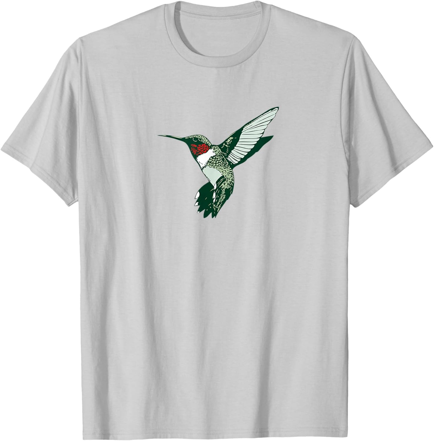Cool Migrating Birds Ruby-throated Hummingbird T-Shirt - T-Shirt | Ash