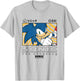 Sonic The Hedgehog Wavy Background Kanji Portrait T-Shirt - T-Shirt | Ash