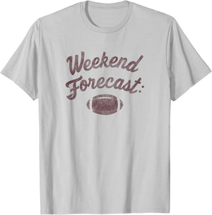 Fifth Sun Weekend Forecast Football Stamp T-Shirt - T-Shirt | Ash