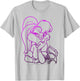 Looney Tunes Lola Bunny Gradient Outline T-Shirt - T-Shirt | Ash