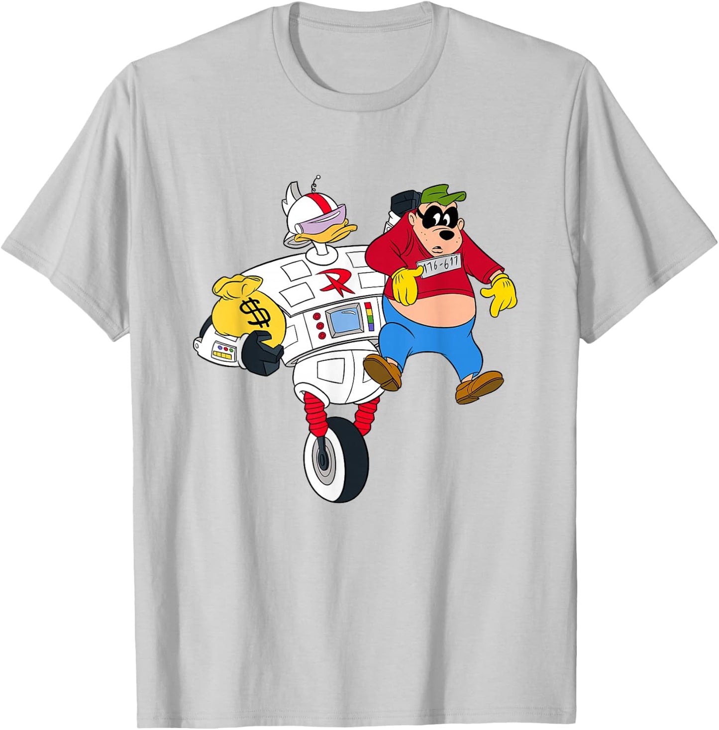 Disney Gizmoduck and Beagle Boy DuckTales Light T-Shirt - T-Shirt | Ash