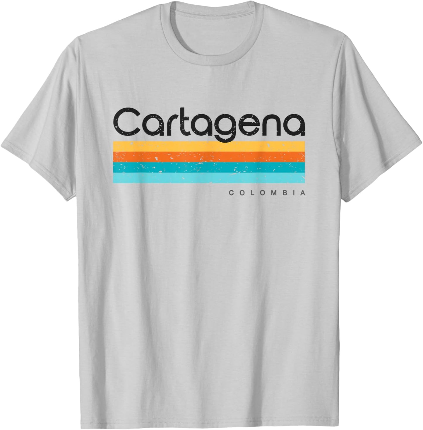 Vintage Cartagena Colombia Retro Design T-Shirt - T-Shirt | Ash