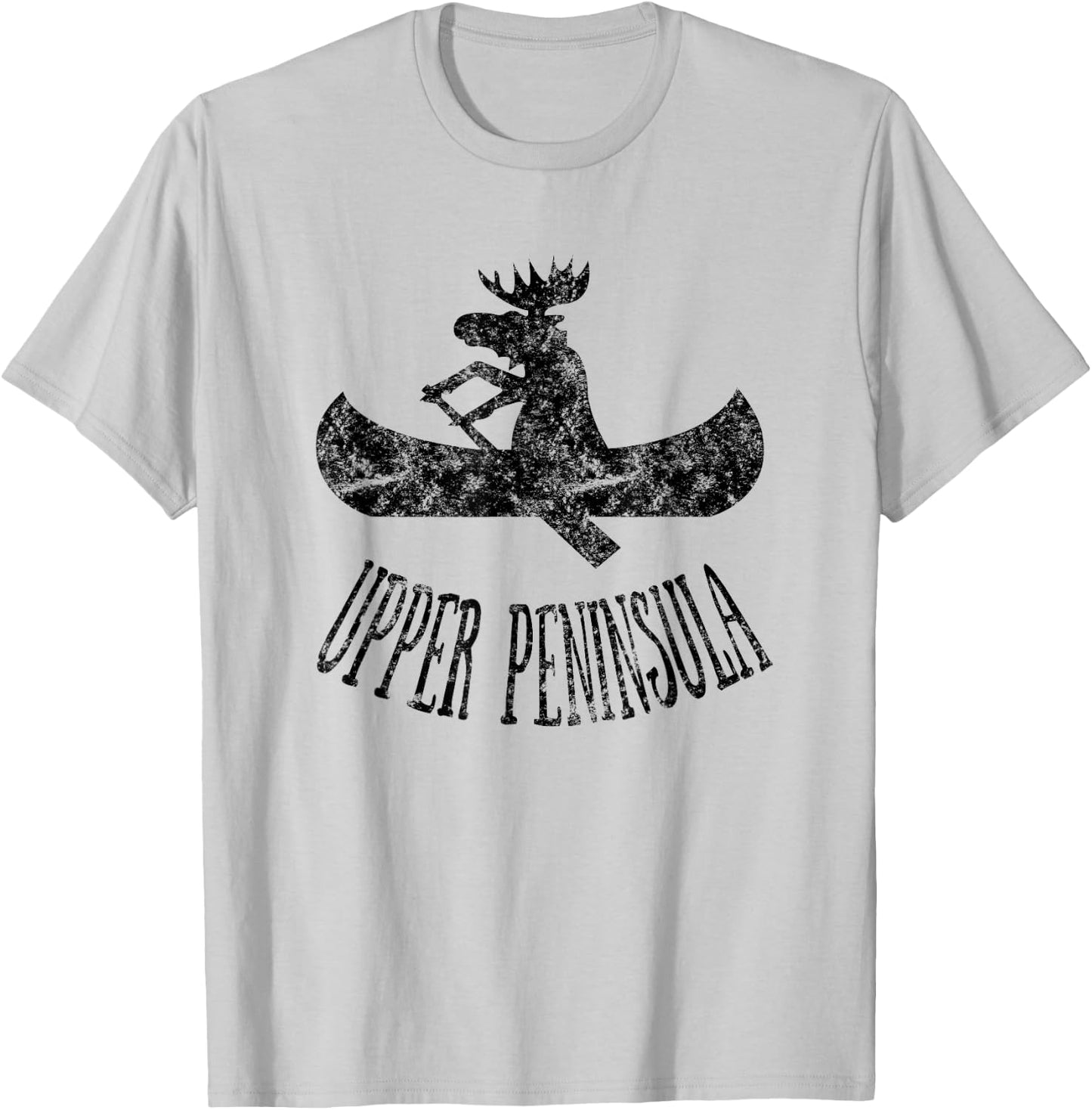 Upper Peninsula Moose Shirt Michigan Moose Gift T-Shirt - T-Shirt | Ash