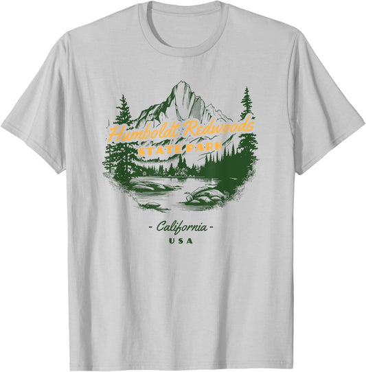 Humboldt Redwoods State Park California Retro Vintage T-Shirt - T-Shirt | Ash