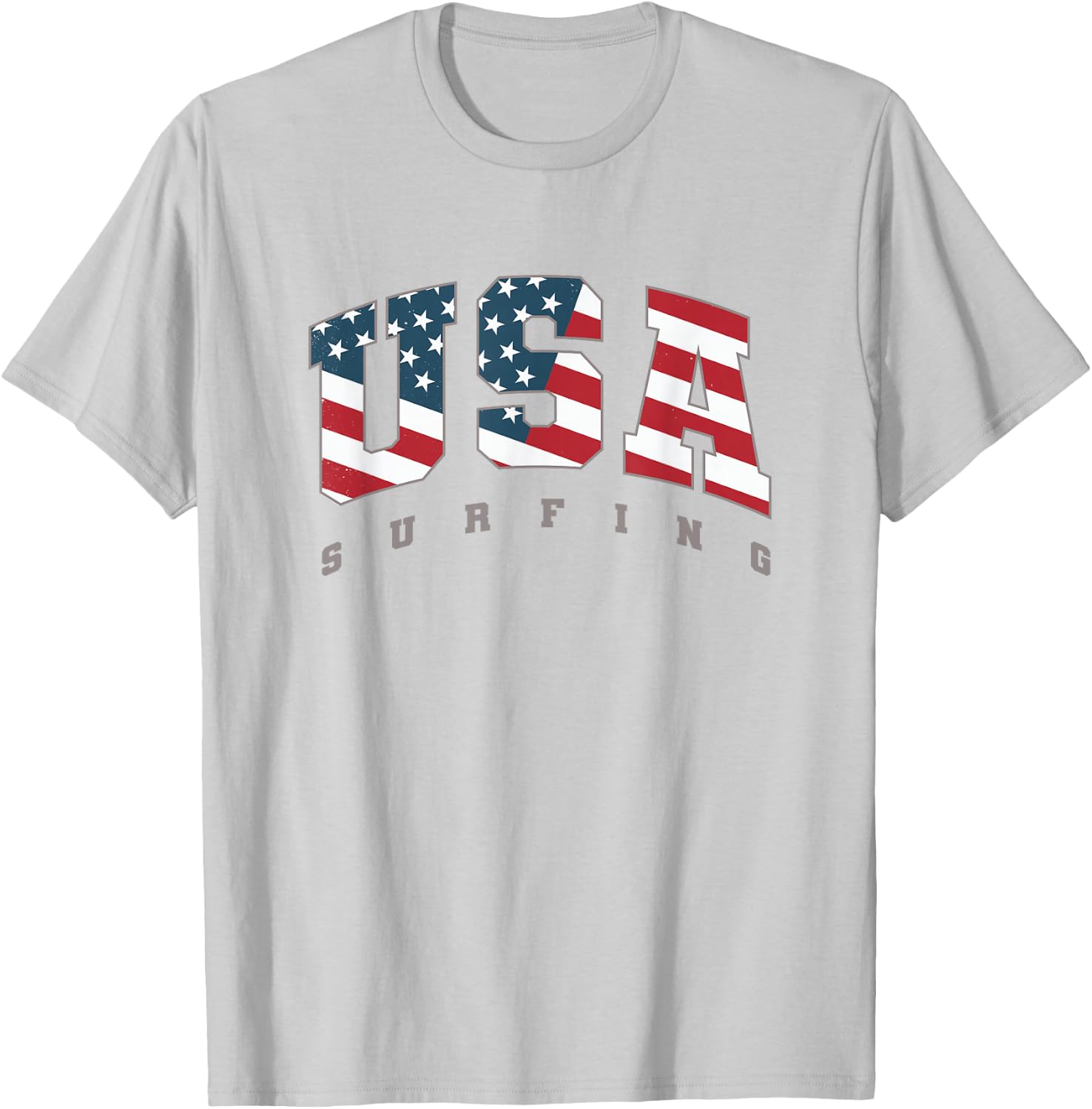 USA Flag Team Surf Support Athlete Surfing Women Kids Men T-Shirt - T-Shirt | Ash