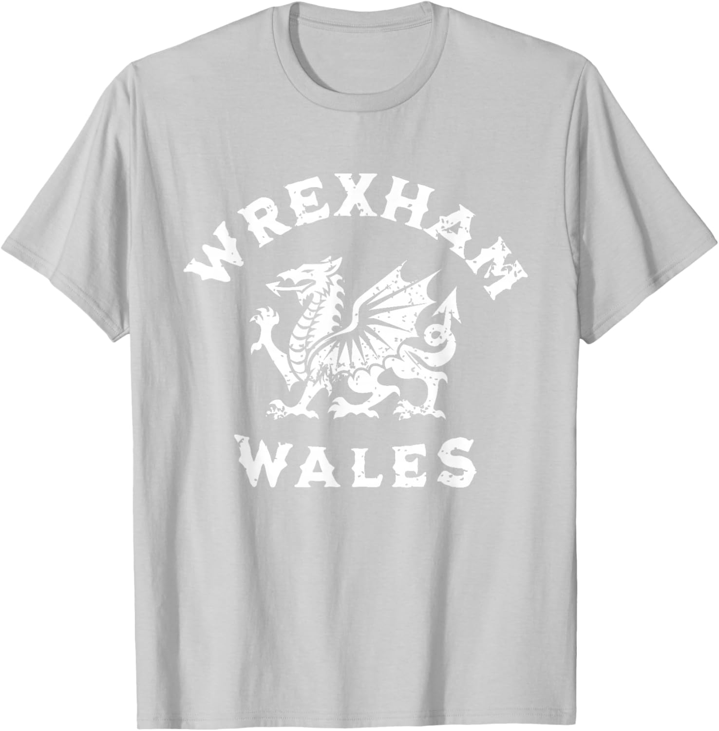 Wrexham Wales Welsh Dragon Flag Vintage T-Shirt - T-Shirt | Ash
