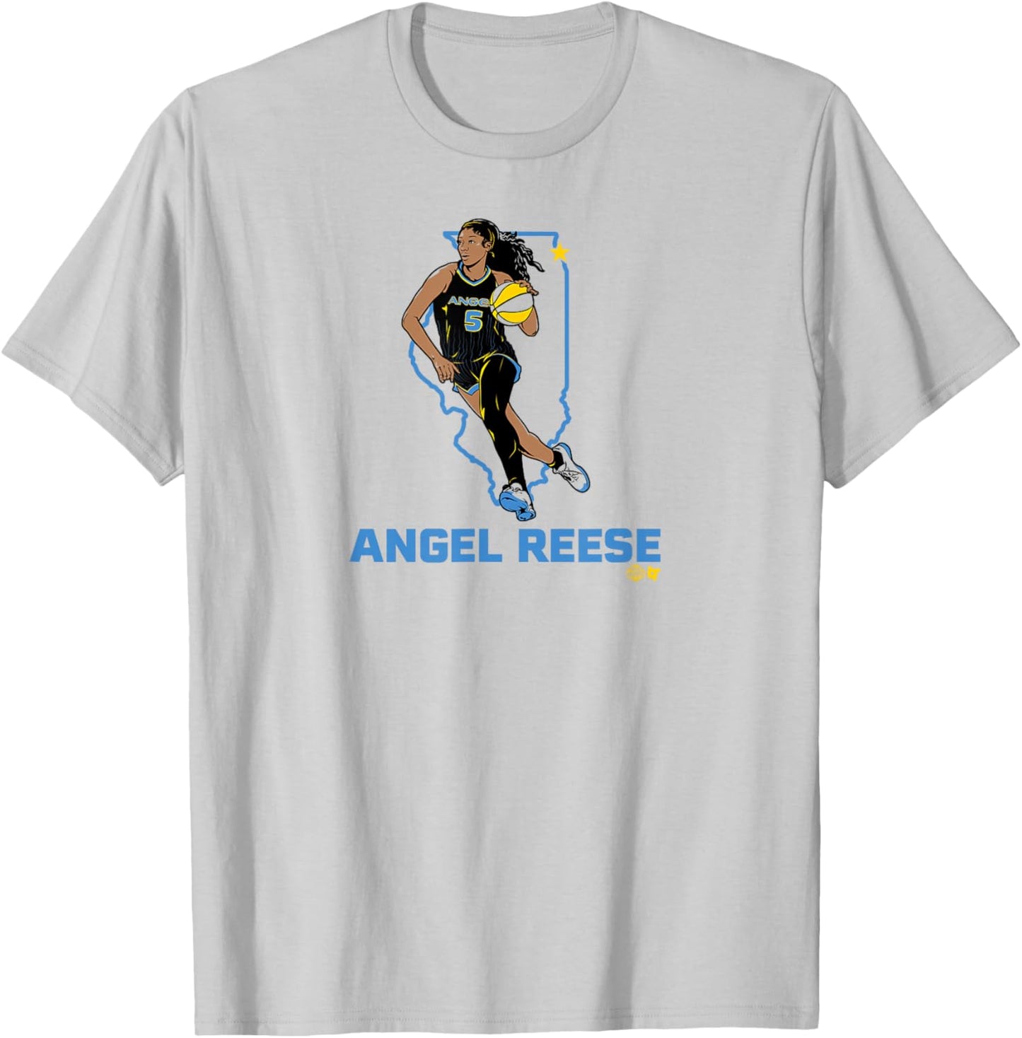 Angel Reese - State Star - Chicago Basketball T-Shirt - T-Shirt | Ash