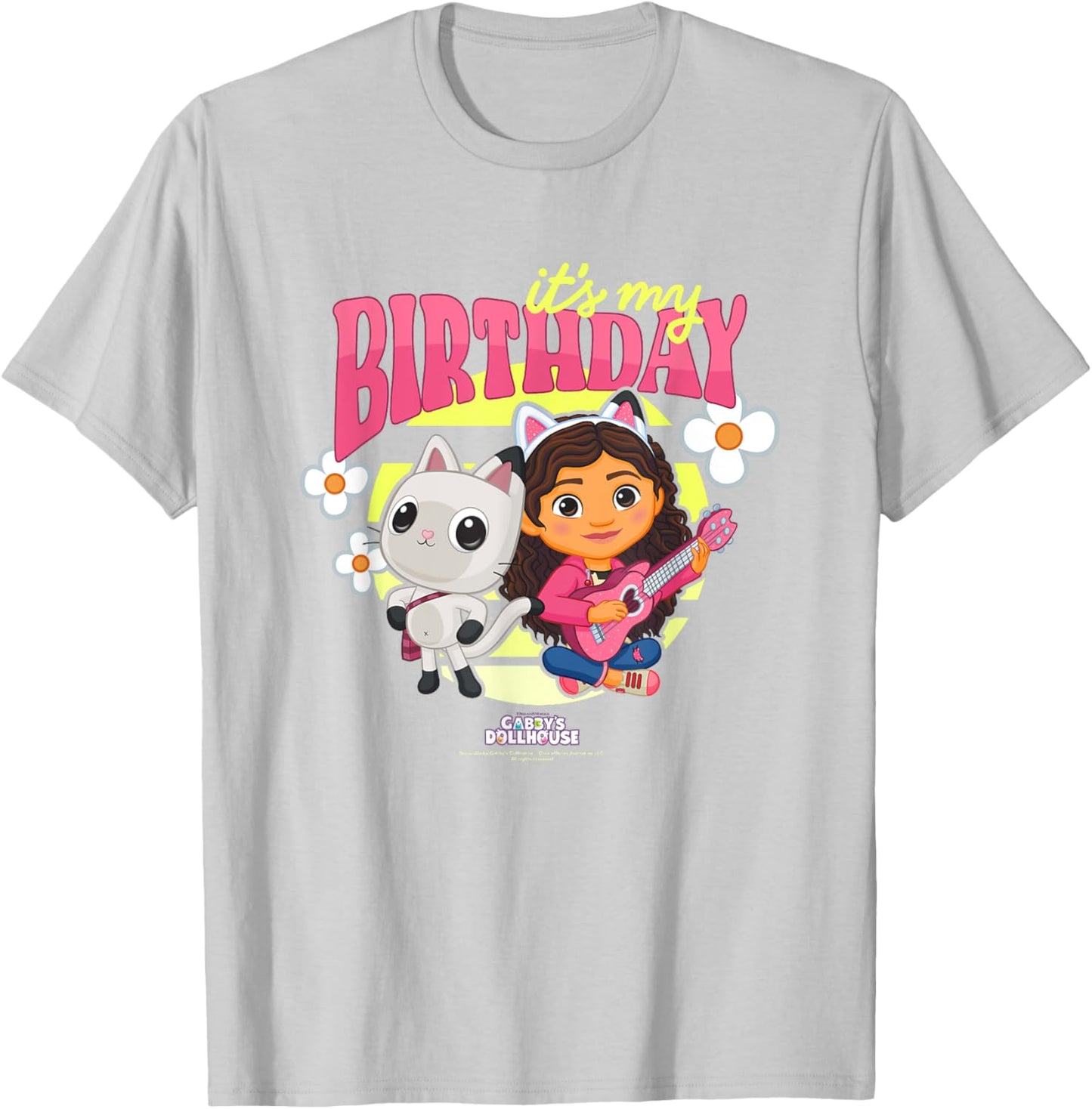 DreamWorks Gabby's Dollhouse Birthday It's My Birthday Logo T-Shirt - T-Shirt | Ash