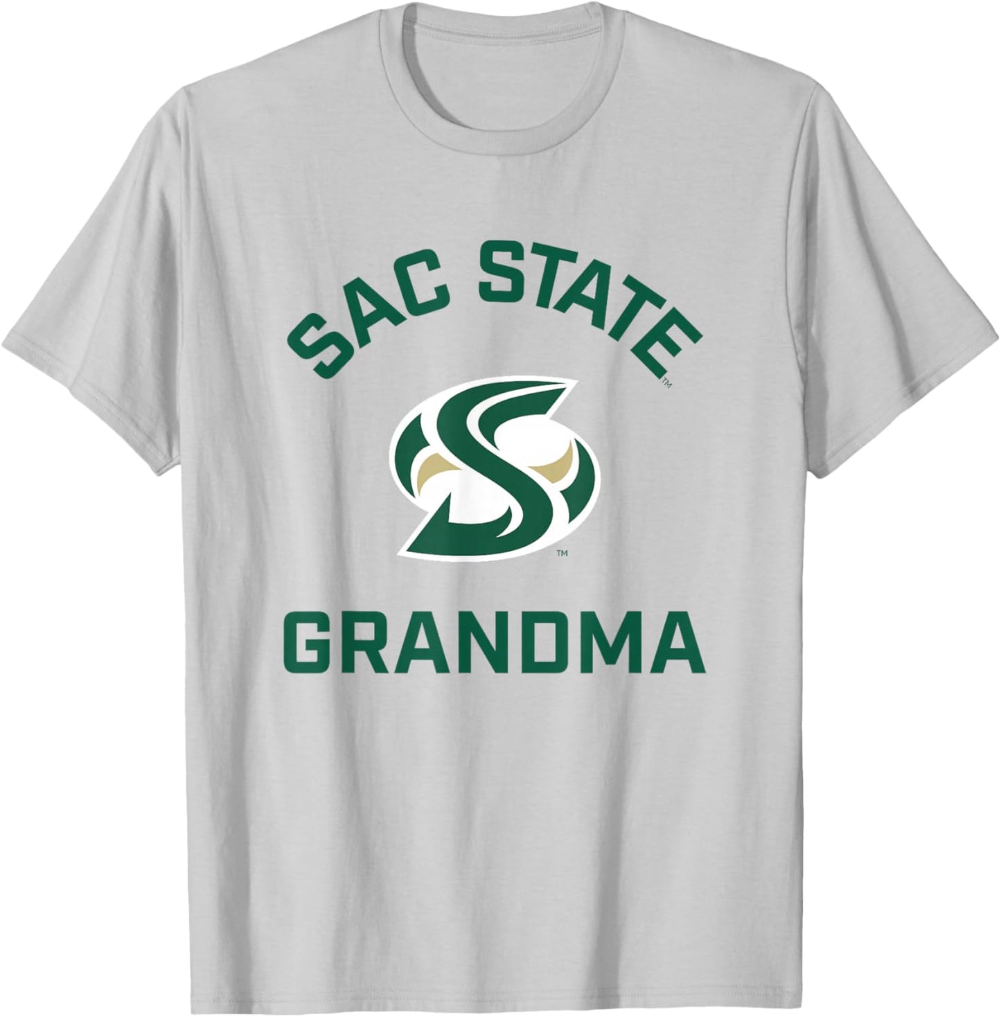 Sacramento State CSUS Hornets Arched Grandma T-Shirt - T-Shirt | Ash