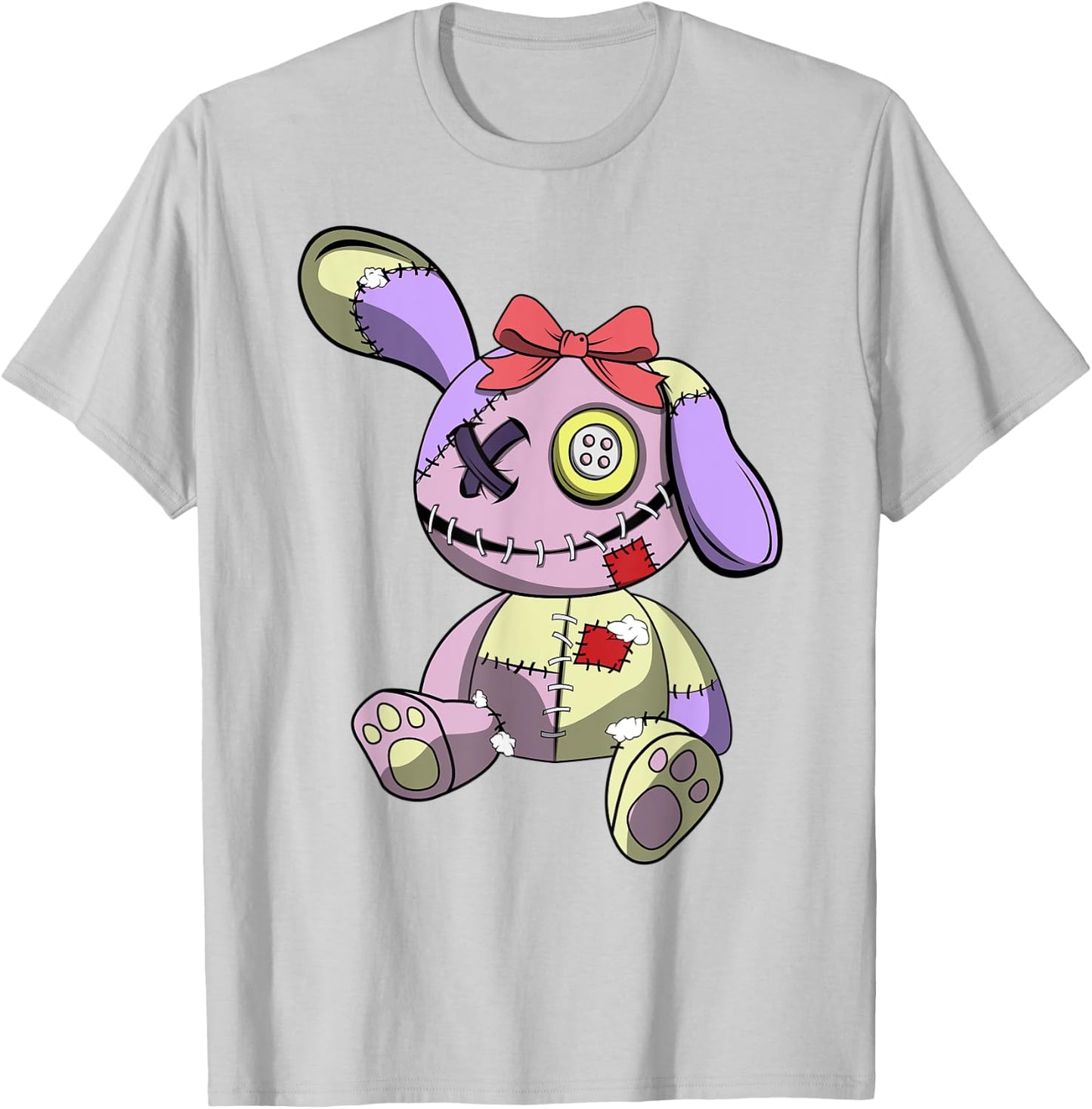 Japanese Kawaii Pastel Goth Cute Creepy Teddy Bear - Creepy T-Shirt - T-Shirt | Ash