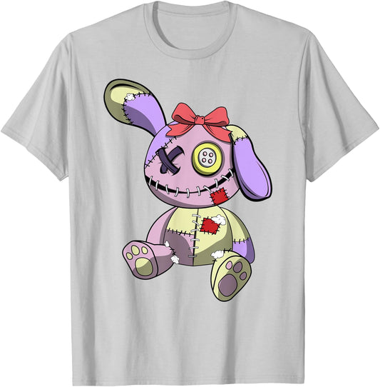 Japanese Kawaii Pastel Goth Cute Creepy Teddy Bear - Creepy T-Shirt - T-Shirt | Ash