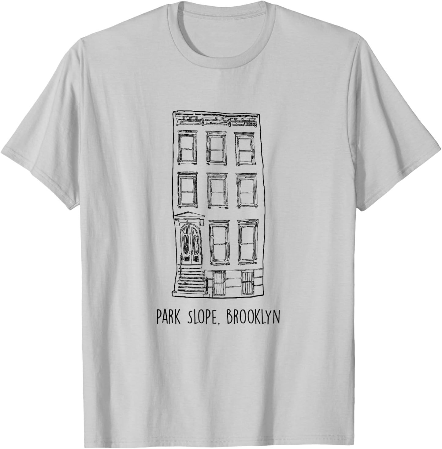 Park Slope Brooklyn Brownstone T-Shirt - T-Shirt | Ash