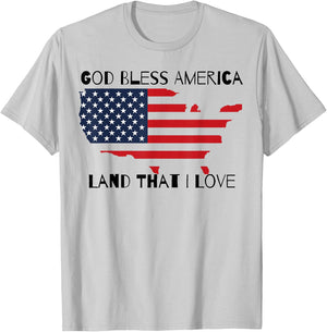 God Bless America USA T-Shirt - T-Shirt | Ash