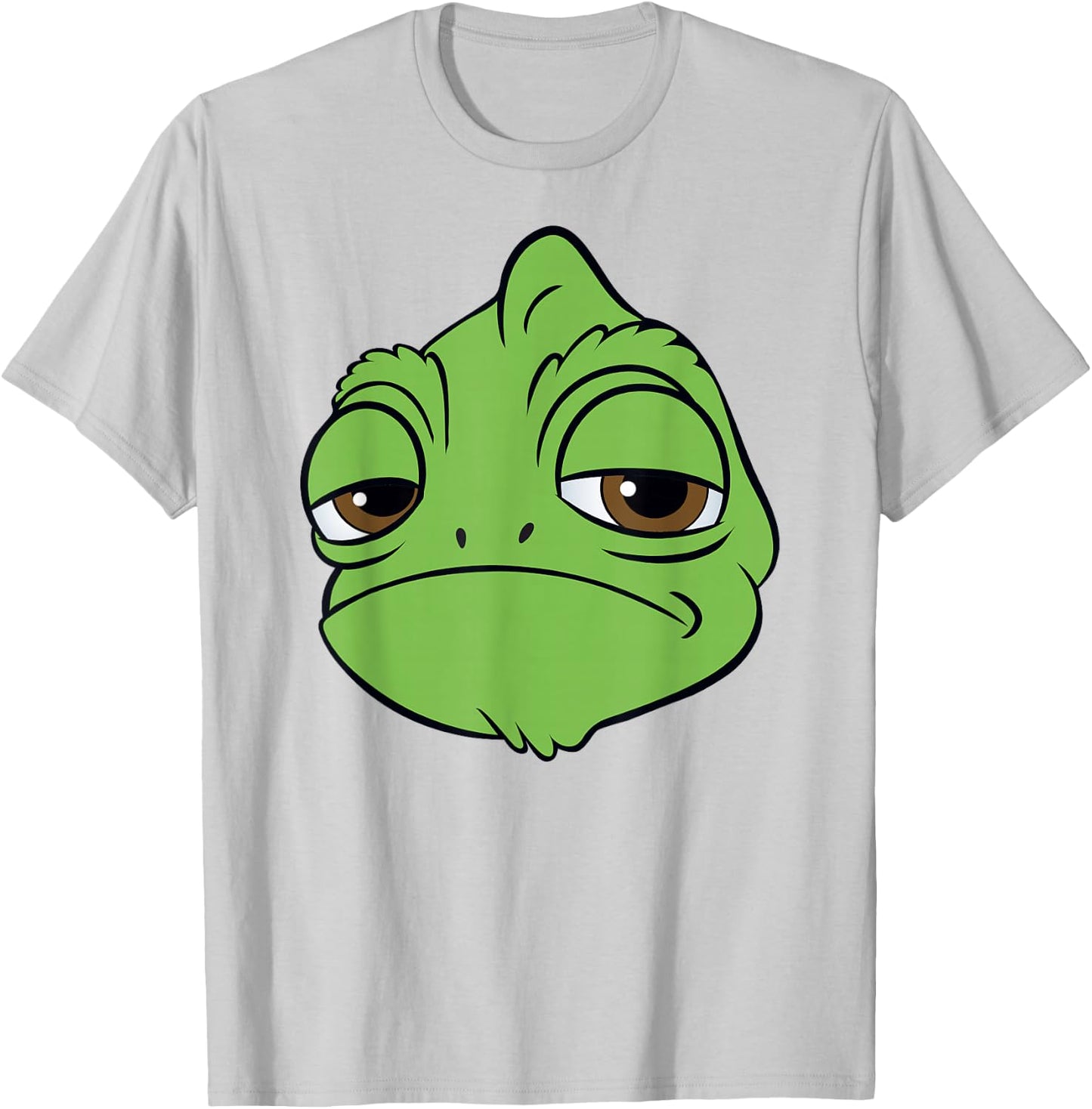 Disney Tangled Pascal Classic Big Face Big Chest Portrait T-Shirt - T-Shirt | Ash