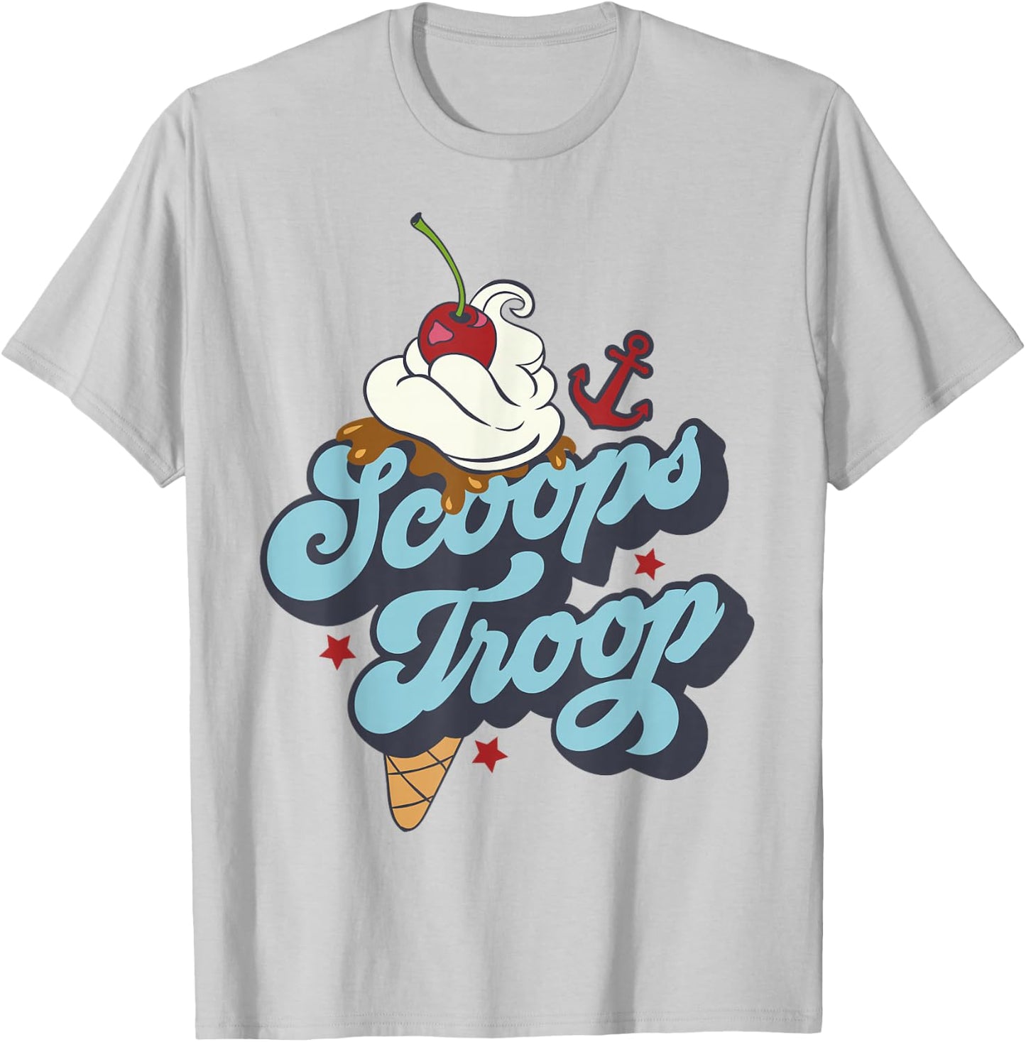 Netflix Stranger Things Scoops Troop Logo T-Shirt - T-Shirt | Ash