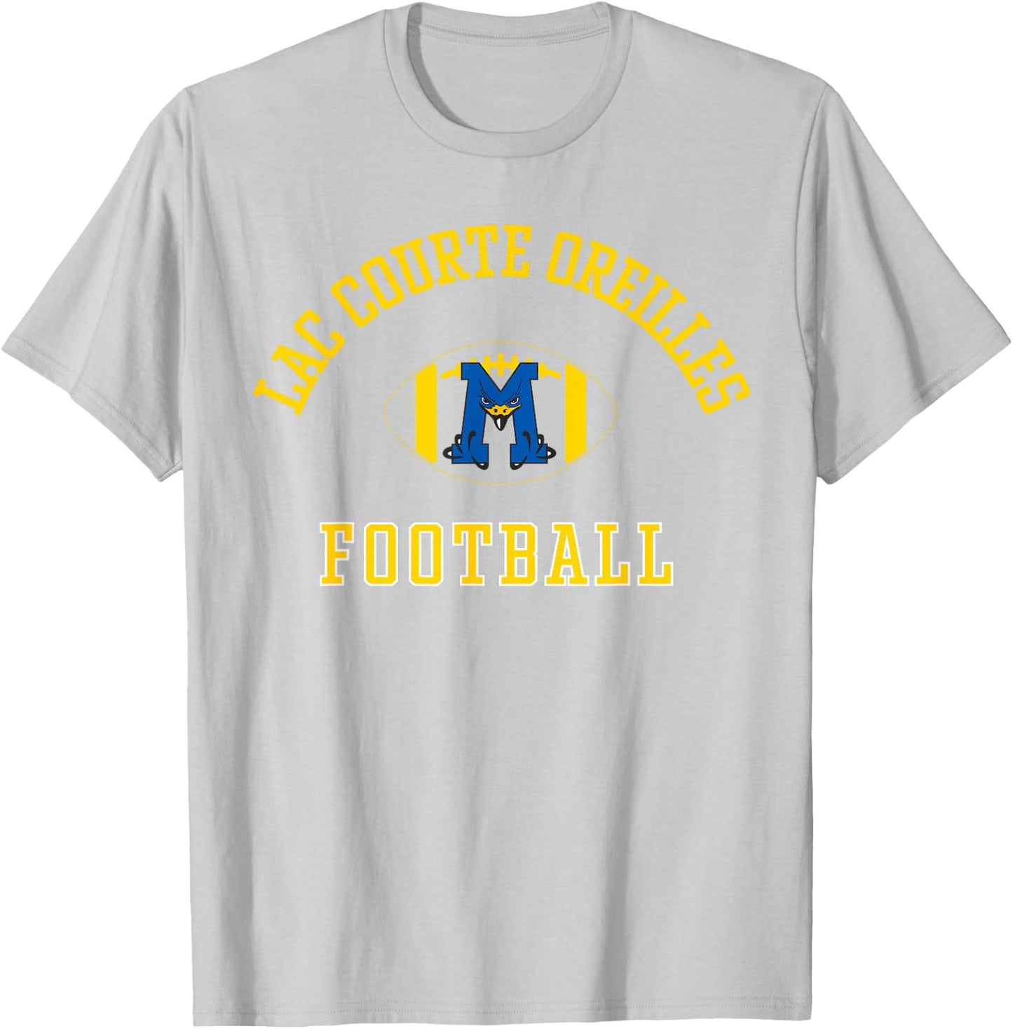 Lac Courte Oreilles Ojibwe School Migiziwag Football T-Shirt - T-Shirt | Ash