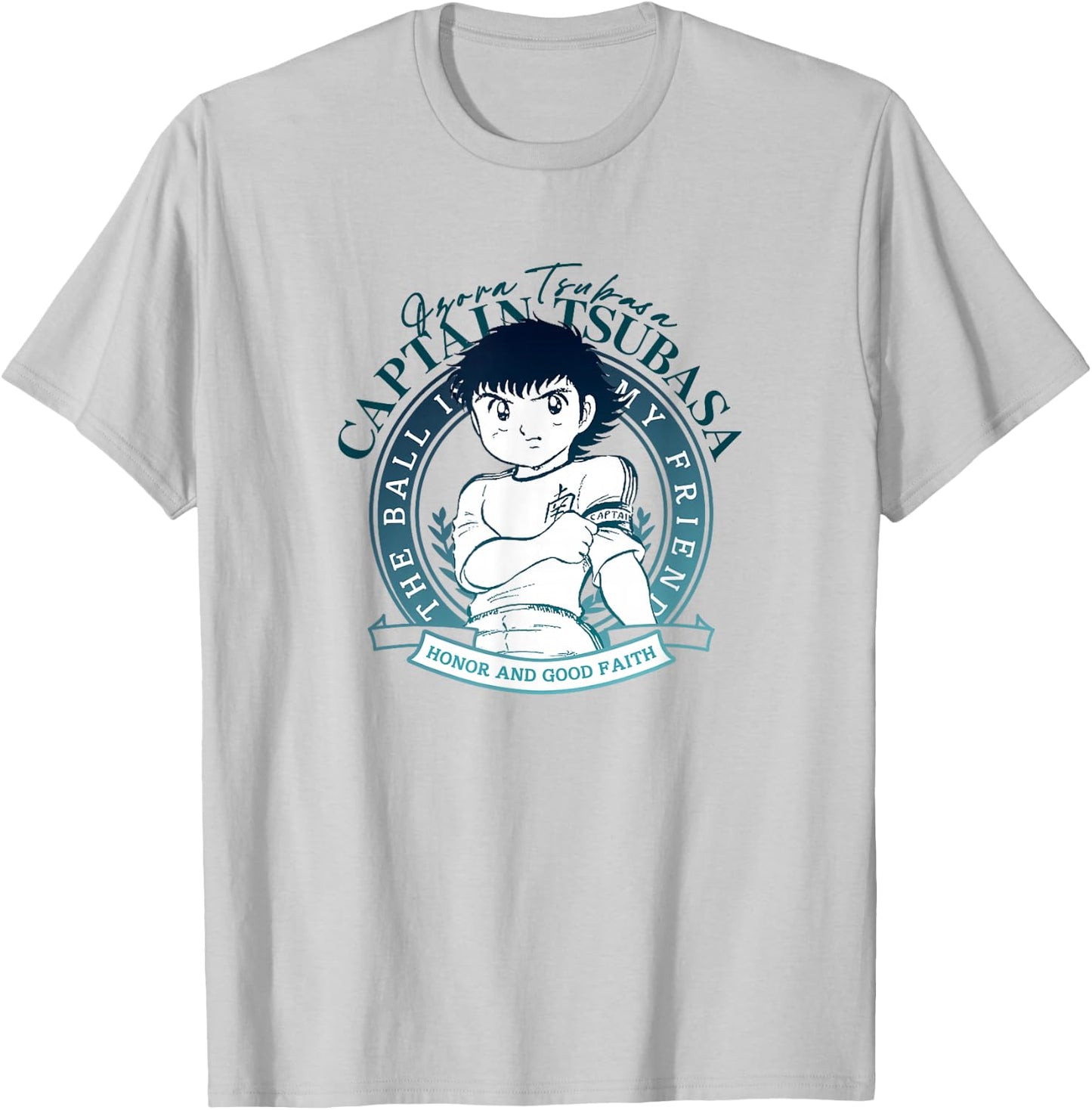 Captain Tsubasa (Tsubasa Emblem) T-Shirt - T-Shirt | Ash