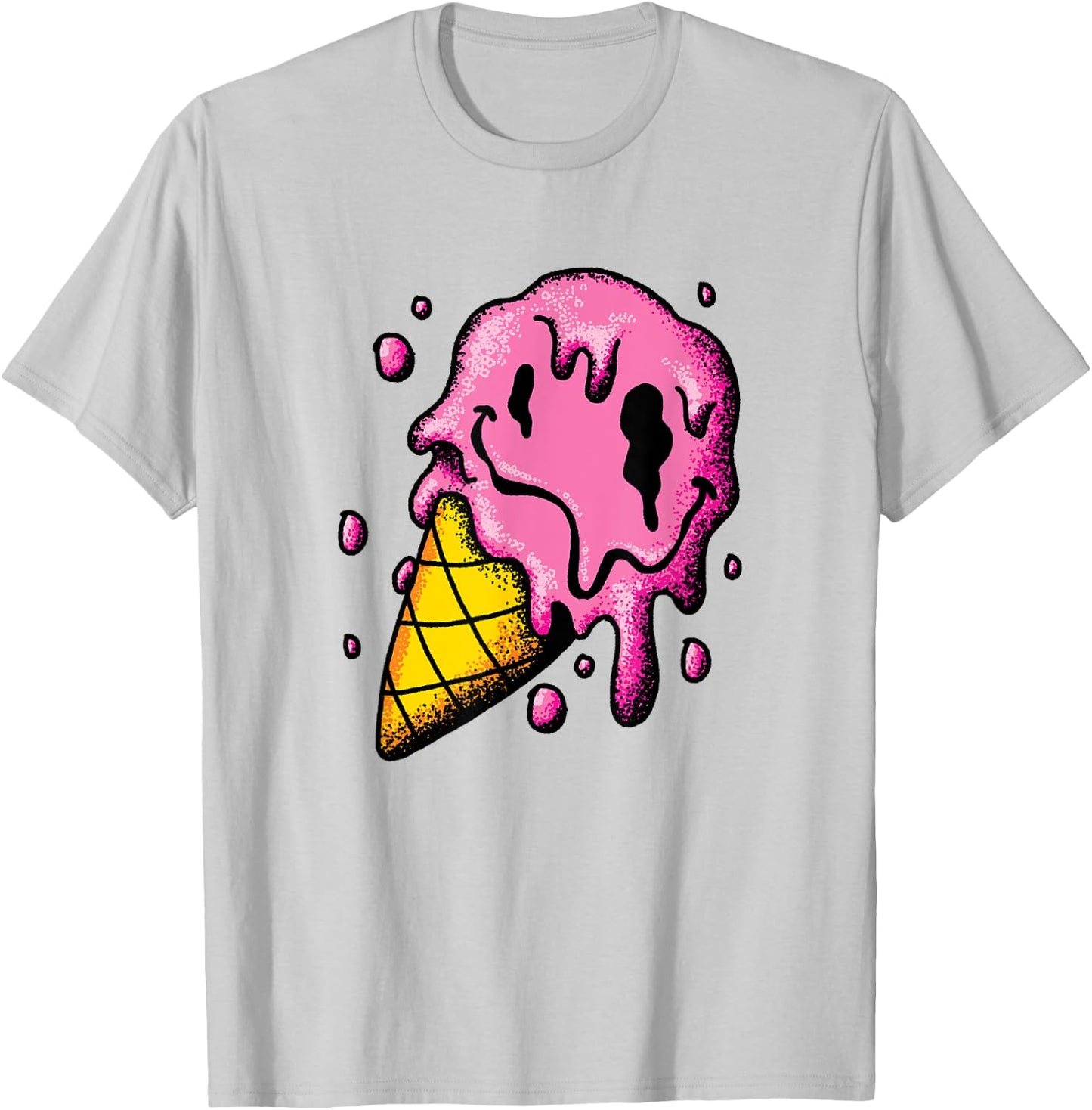 Melting Ice Cream Men Women Kids T-Shirt - T-Shirt | Ash