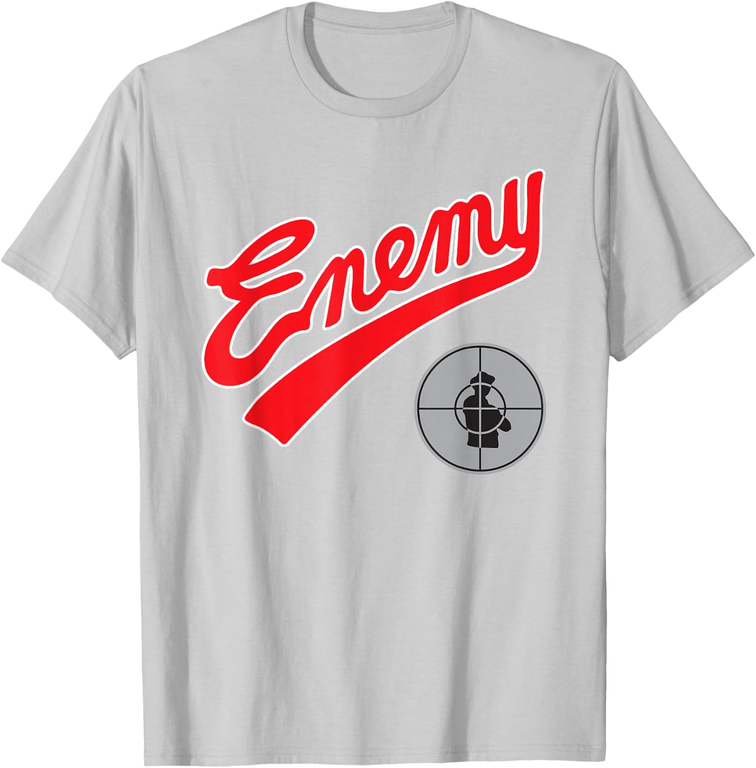 Public Enemy Official Enemy Target T-Shirt - T-Shirt | Ash