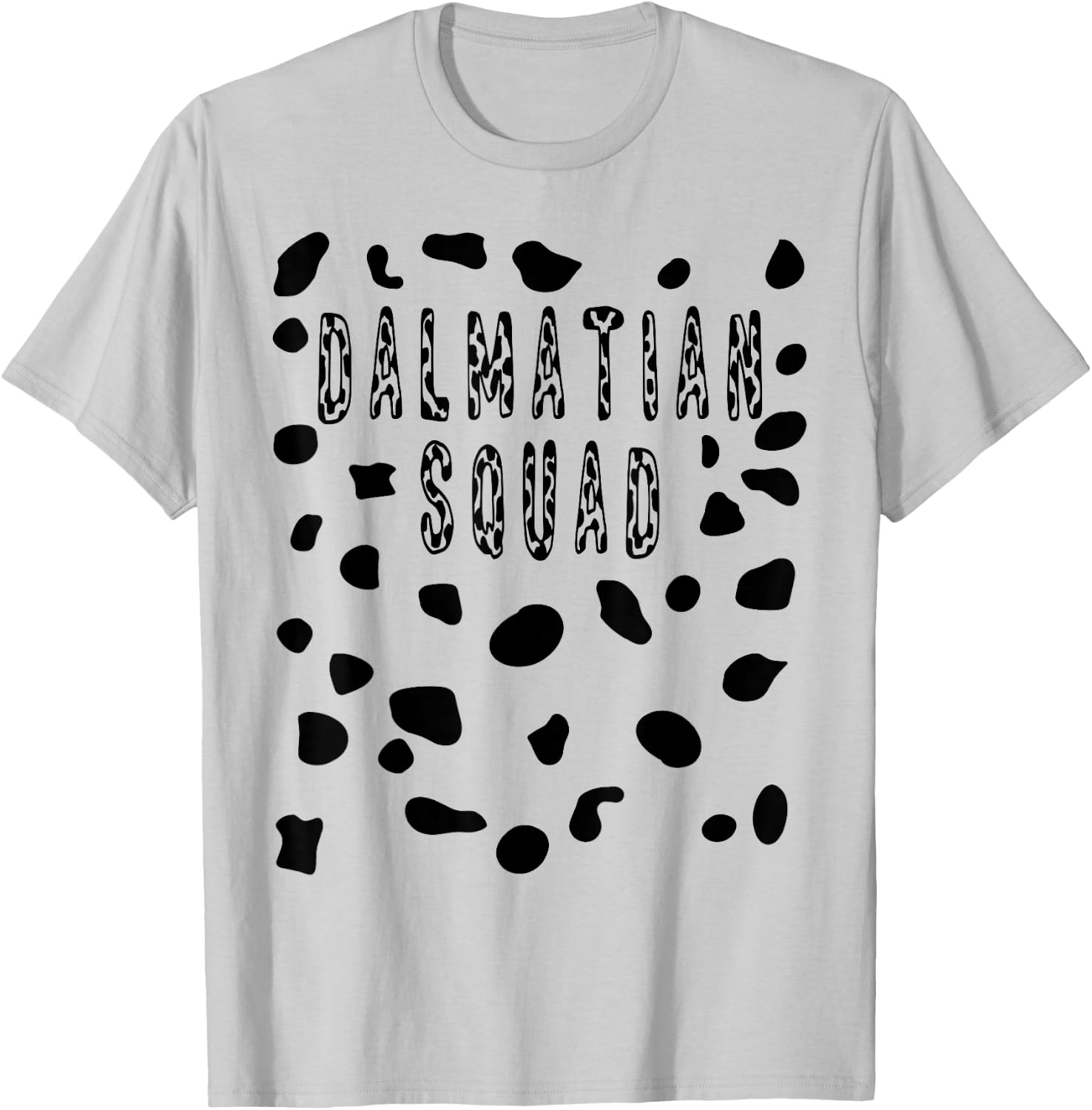Dalmatian Squad Costume - Halloween Pretend Dog Spots T-Shirt - T-Shirt | Ash