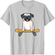 Skateboarding Pug Dog Skateboard Puppy T-Shirt - T-Shirt | Ash