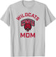 Central Washington University Wildcats Arched Mom T-Shirt - T-Shirt | Ash