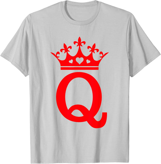 Queen Hearts Valentines - Halloween Queen of Hearts Costume T-Shirt - T-Shirt | Ash