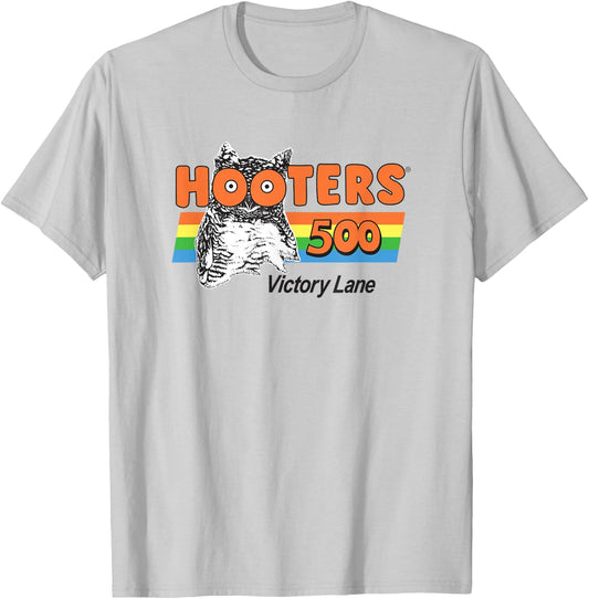 Hooters 500 Victory Lane Retro Racing Wings Restaurant T-Shirt - T-Shirt | Ash