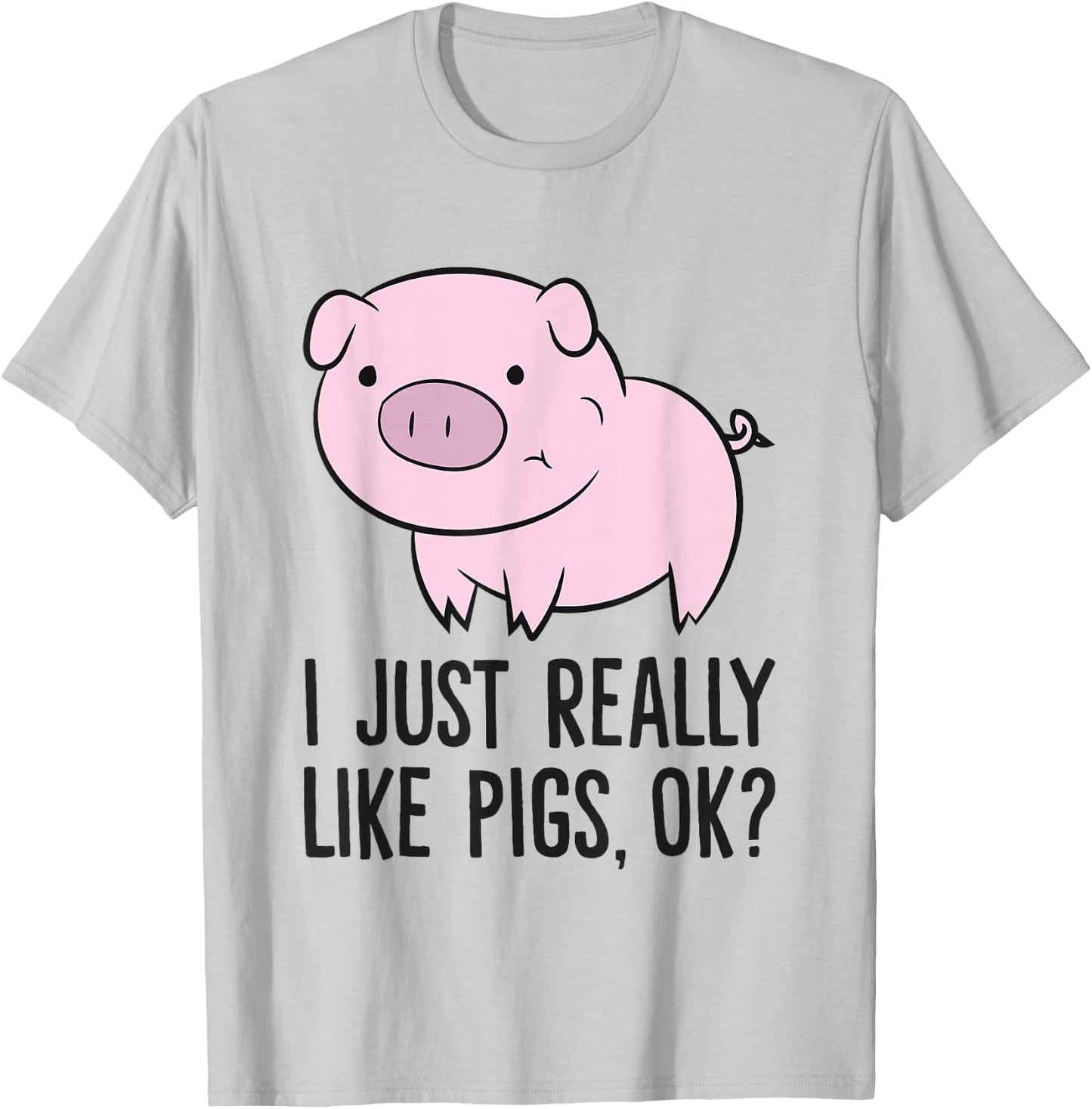 I Just Really Like Pigs, OK? Kids Boys Love Pigs T-Shirt - T-Shirt | Ash
