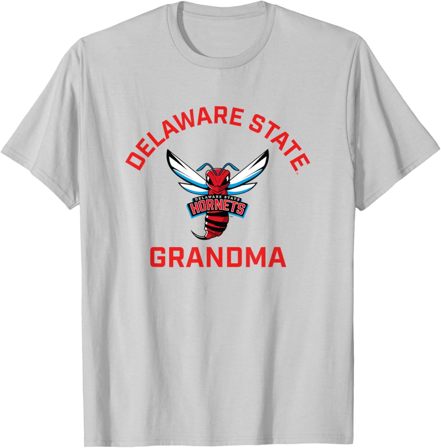 Delaware State University DSU Hornets Arched Grandma T-Shirt - T-Shirt | Ash