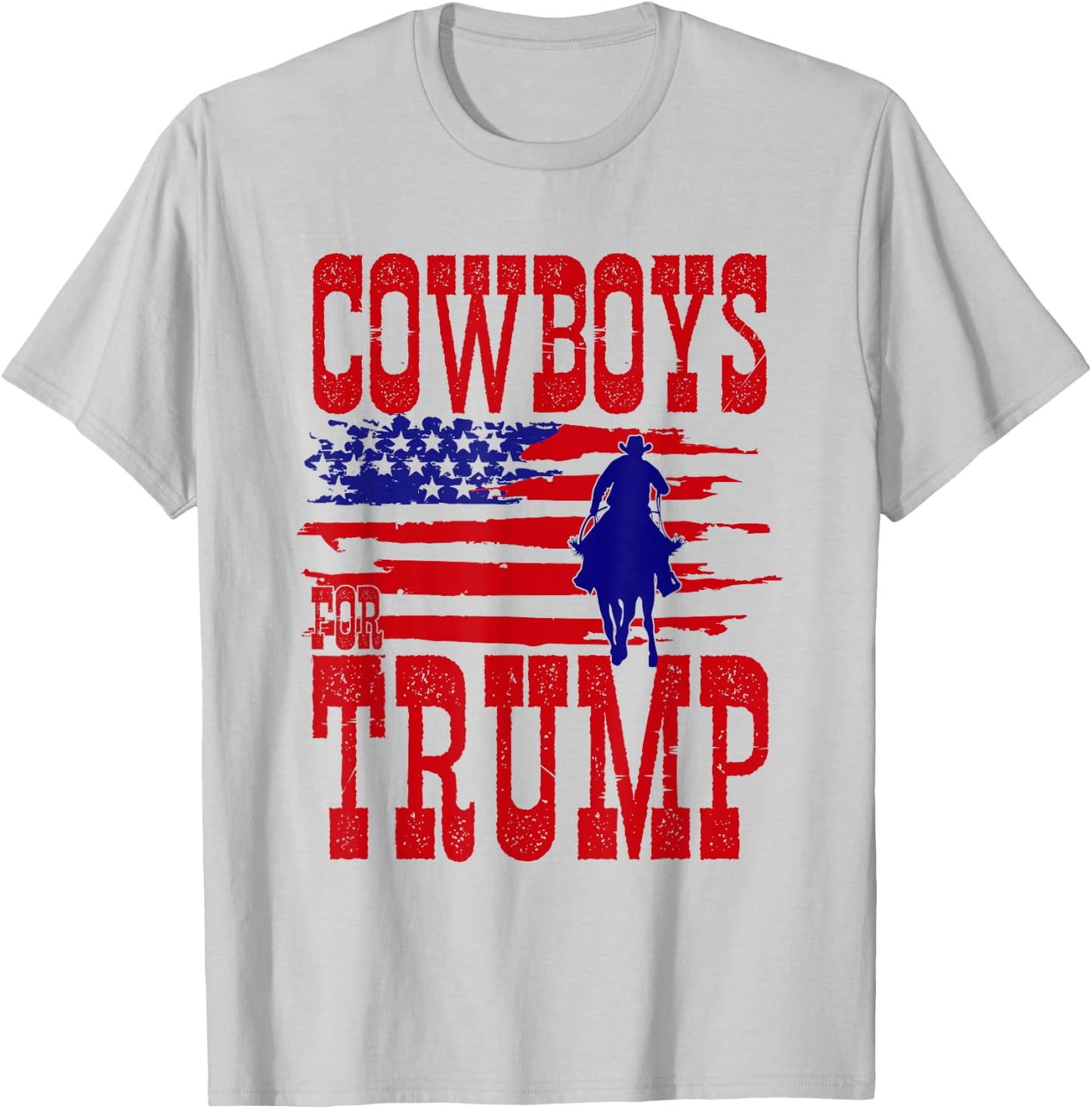 Cowboys for Trump Conservative Republican Support President T-Shirt - T-Shirt | Ash
