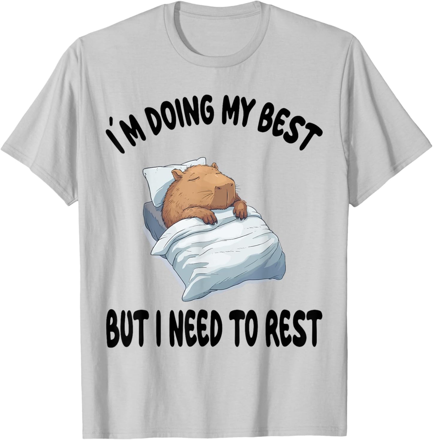 Capybara Official Sleepshirt Pajamas Nightgown T-Shirt - T-Shirt | Ash