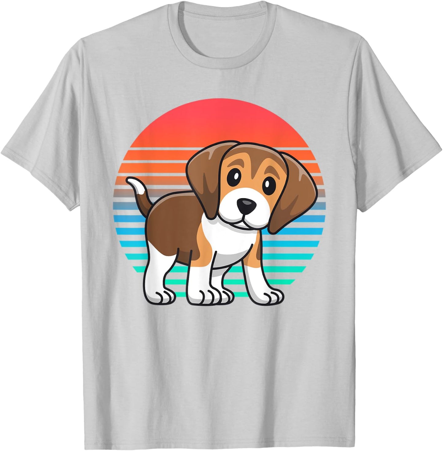 Retro Beagle Shirts Men Gift Beagle Lover T-Shirt - T-Shirt | Ash