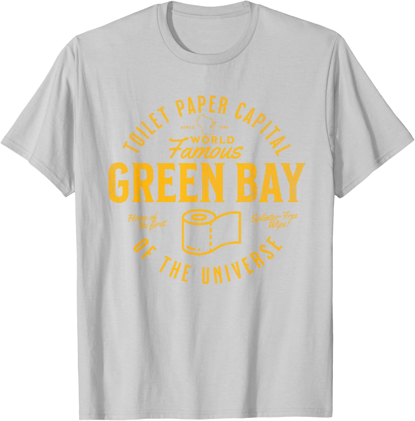 Green Bay Wisconsin Toilet Paper Capital Funny Logo T-Shirt - T-Shirt | Ash