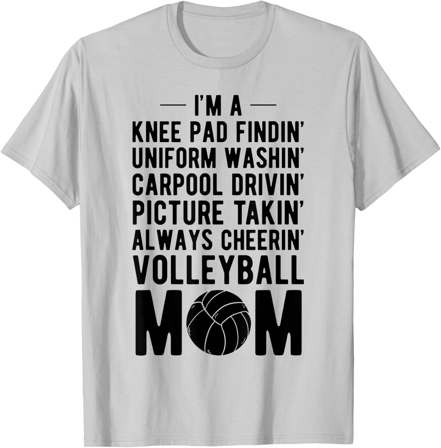 Volleyball Mom Volleyball-Player Volleyball Ball Gift T-Shirt - T-Shirt | Ash