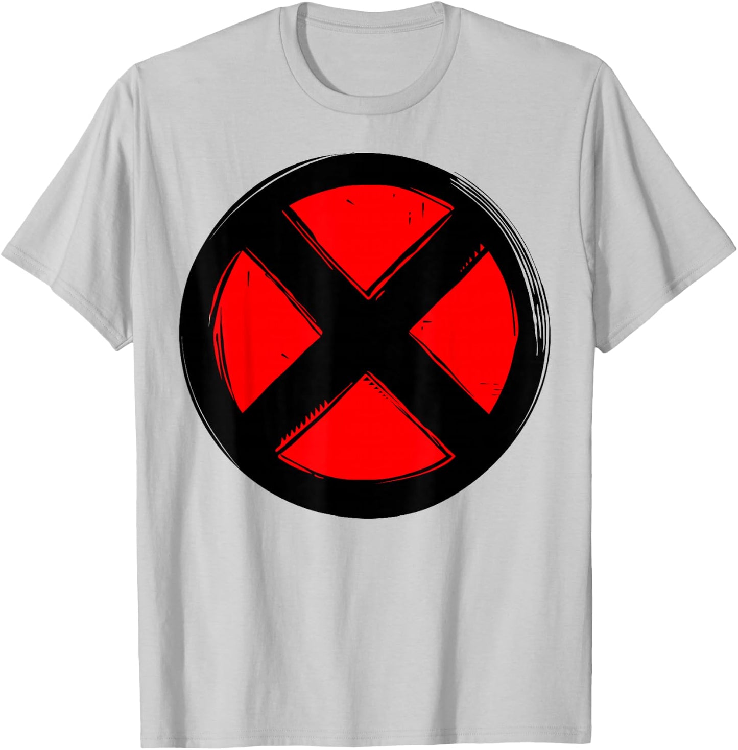 Marvel X-Men Woodcut Red Logo T-Shirt - T-Shirt | Ash