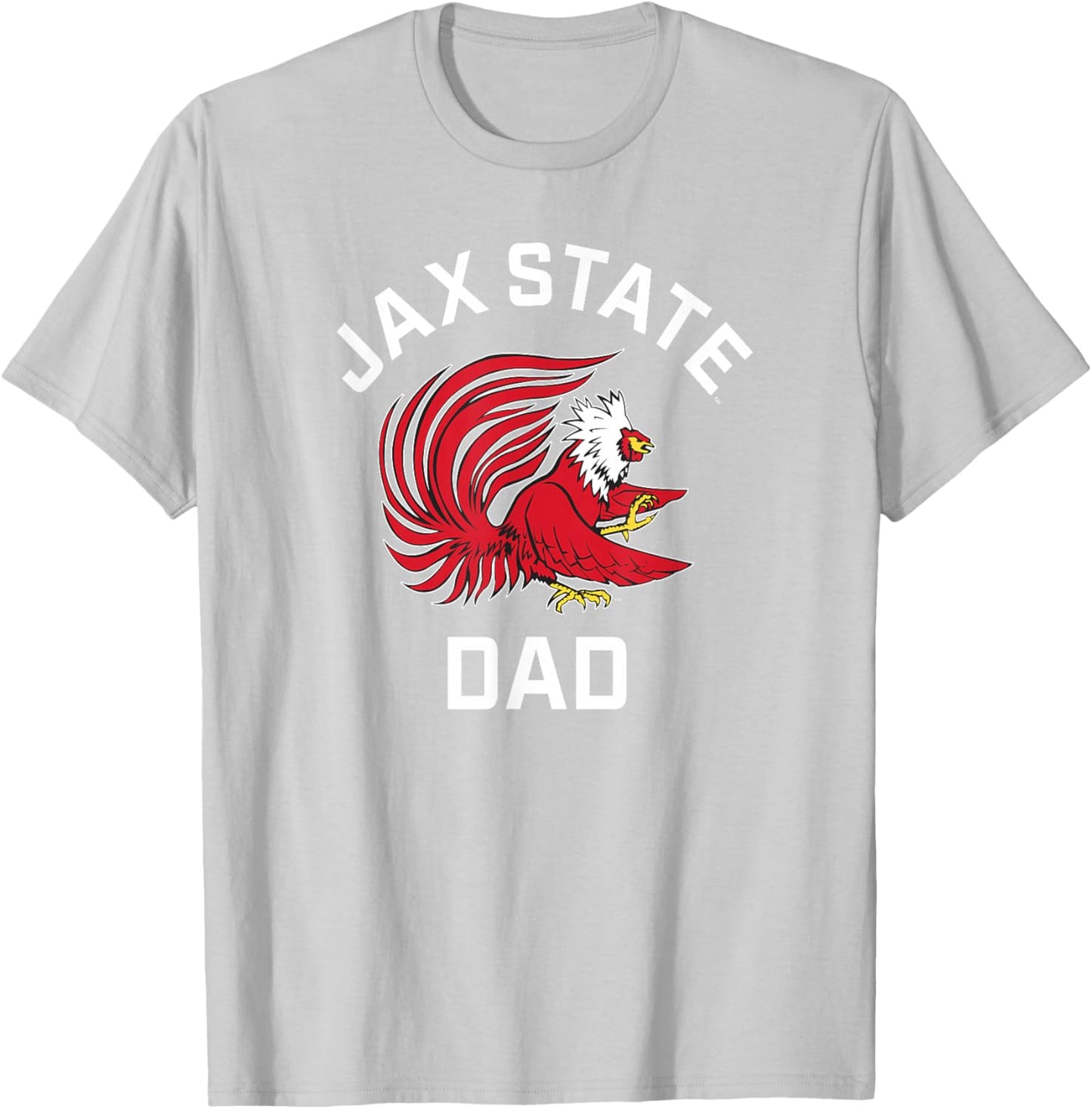 Jacksonville State University JSU Gamecocks Arched Dad T-Shirt - T-Shirt | Ash