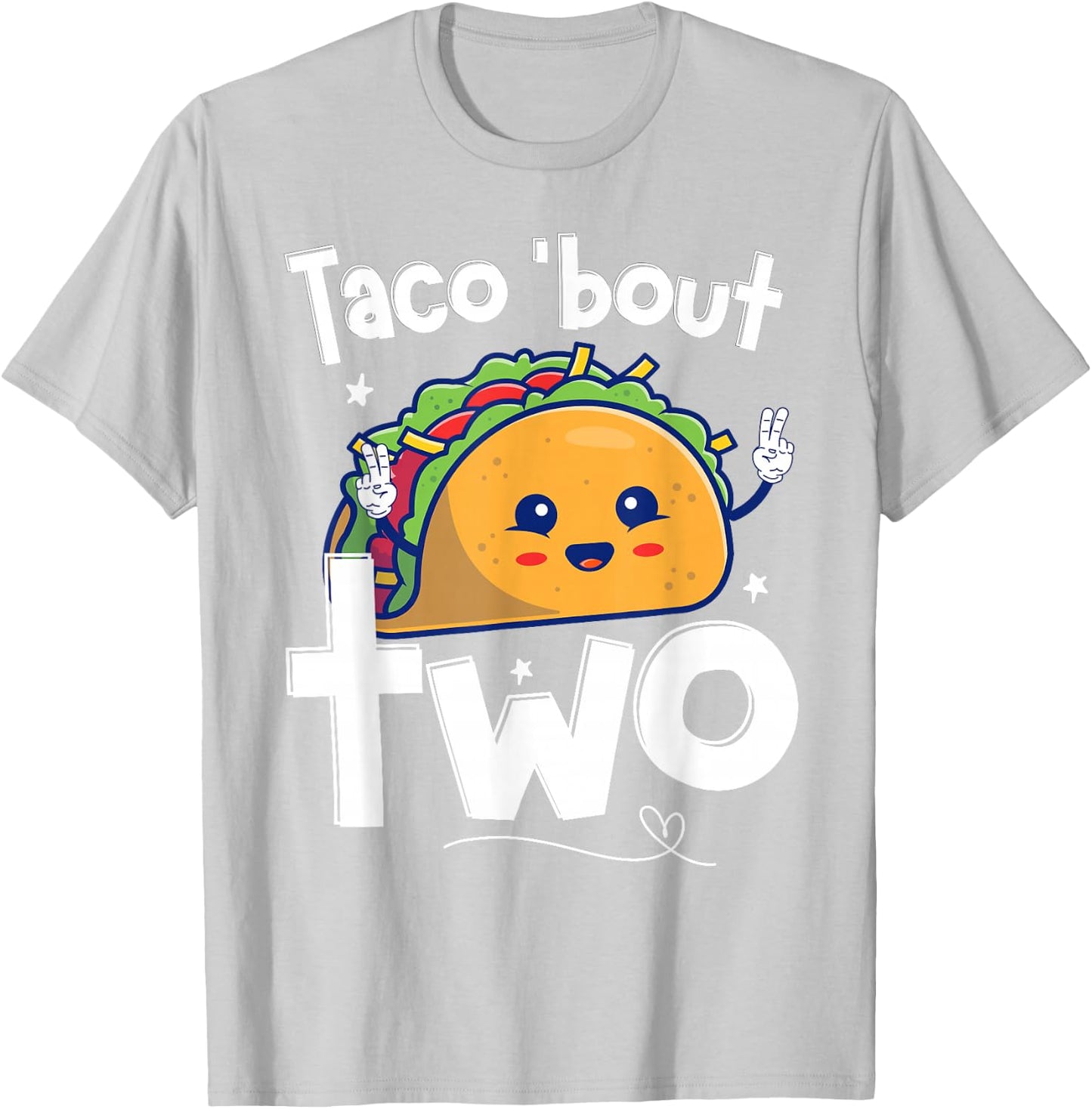Cute 2 year old Boys Girls 2nd Second Birthday Taco bout two T-Shirt - T-Shirt | Ash